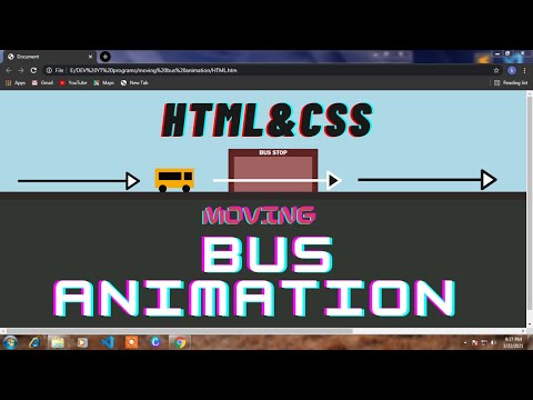 Moving Bus Animation(HTML&CSS) #animation in css #htmlcssprojects