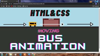 Moving Bus Animation(HTML&CSS) #animation in css #htmlcssprojects