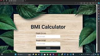BMI calculator using HTML,CSS,JS // #frontend #webdevelopment