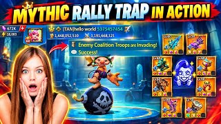 MYTHIC RALLY TRAP IN ACTION LORDS MOBILE WITH 26M TROOPS #lordsmobile 