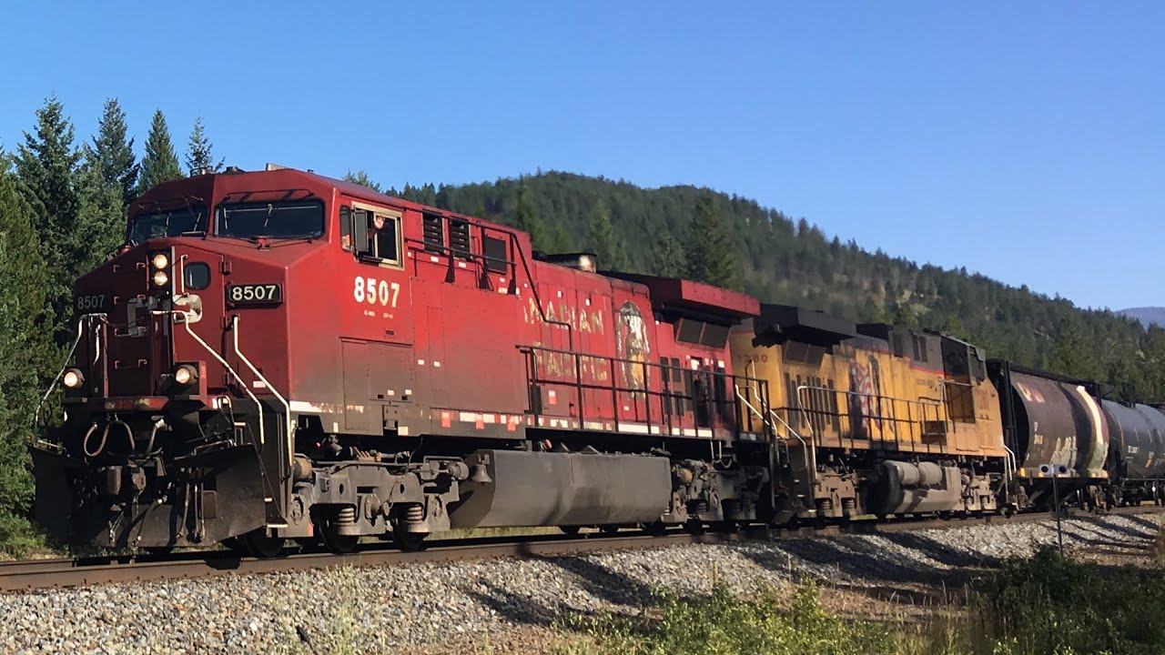 DUAL UNION PACIFIC UNITS!!!! Canadian Pacific Crude Oil (CP 569) West at Caithness, BC.