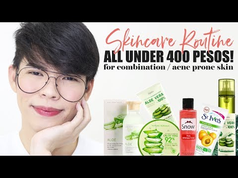 ALL UNDER  PESOS SKINCARE ROUTINE FOR ACNE PRONE SKIN (PHILIPPINES) | Kenny Manalad