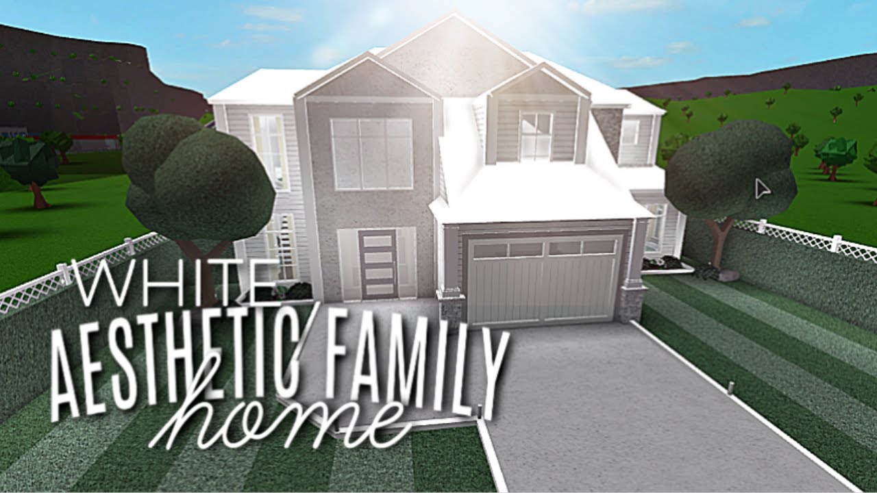 Roblox Bloxburg White Aesthetic Family Home 143k Youtube - roblox bloxburg white house