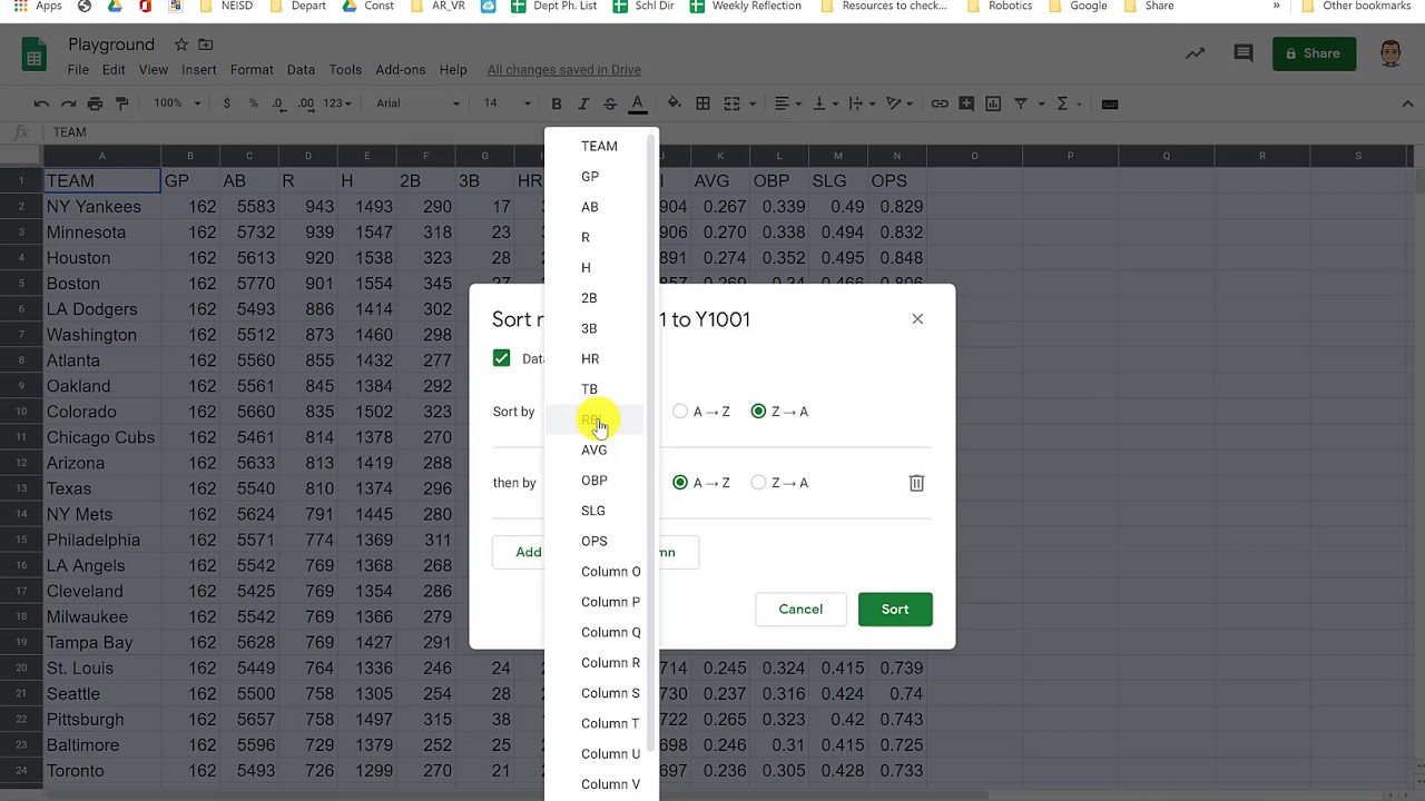 Sorting in Google Sheets - YouTube