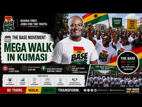 THE BASE MOVEMENT SHUTS DOWN KUMASI WITH A MASSIVE MEGA WALK | Huge Crowd, Energy & Unity!