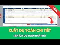 HD xuất dự toán chi tiết và báo giá trong tiện ích Dự toán Nhà Phố #tienich #dtc