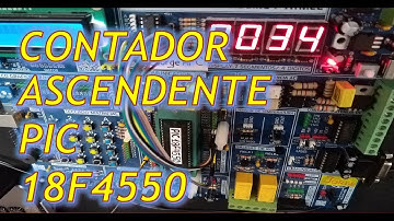 PIC18F4550 Contador Ascendente - pulsador - Display 7 Seg 4 digitos
