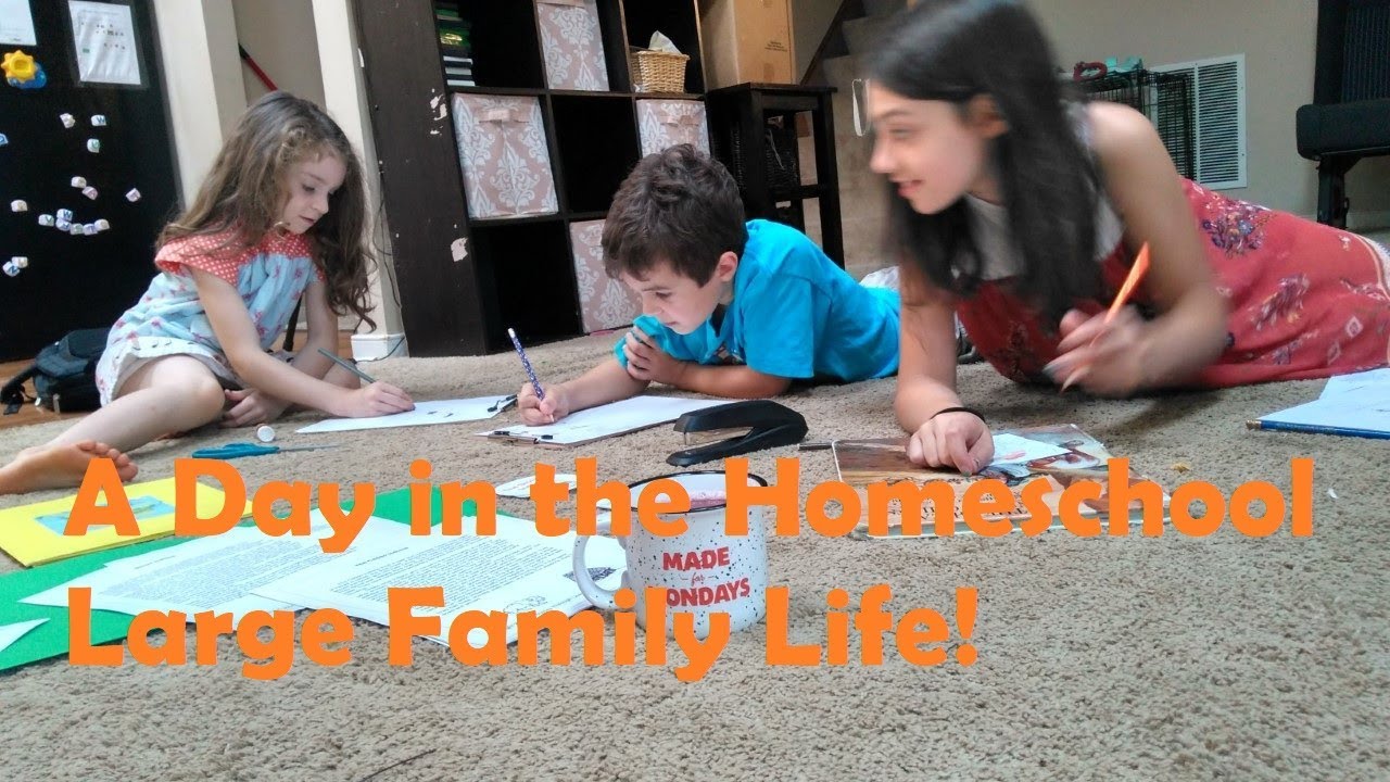 A Day in Our Large Family Homeschool Life - DITL - YouTube
