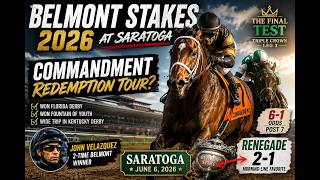 Belmont Stakes 2026 SHOCKER! Can Commandment Bounce Back and Upset Favorite Renegade at Saratoga?