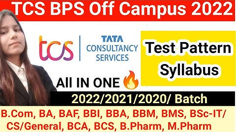 TCS BPS Test Pattern 2022 | #tcsbpstestpattern | TCS BPS 2022