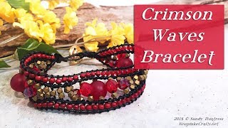 Crimson Waves Bracelet-Chan Luu Style Beaded Jewelry Beading Tutorial