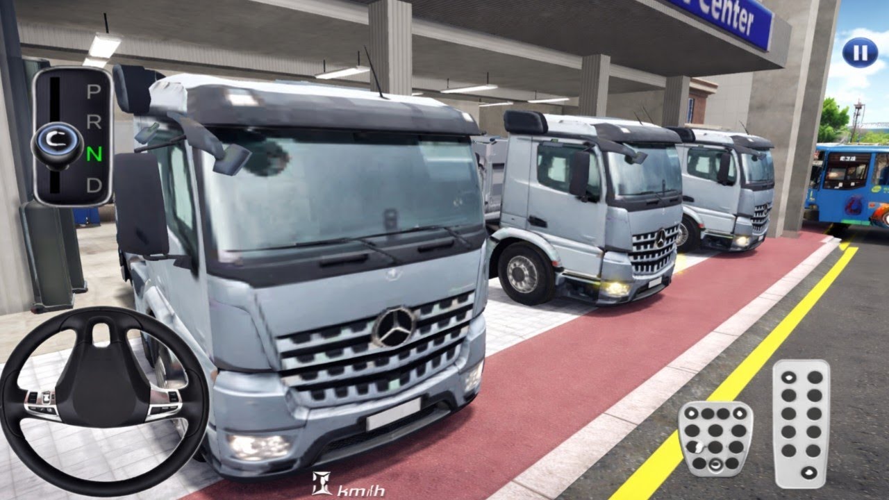 New Mercedes-Benz Actros Truck Stuck in Auto Repair Shop - 3D Driving Class - Android Gameplay 