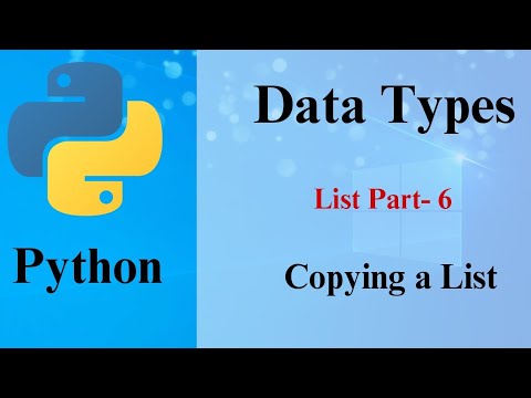 List Data Type in Python Part -6 |Copying a List in Python (ENG) | Prof.Antony Vijay
