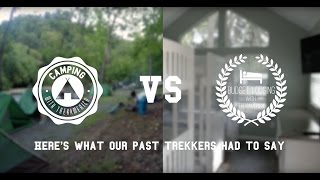 Camping vs Budget Lodging