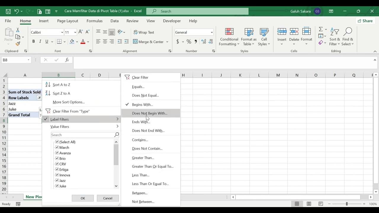 excel pivot table tutorial how to filter data pivot table YouTube