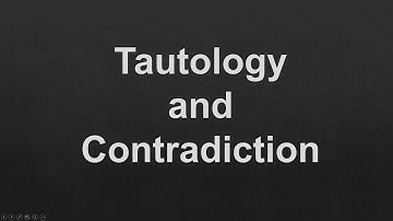 Math Logic: Tautology and Contradiction