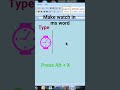 Ms word me #watch #timer symbol bana #computer #word #shorts #short #trending