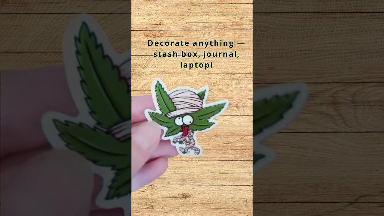Funny Weed Mummy Sticker for Halloween 🎃💨 | 420 Humor 