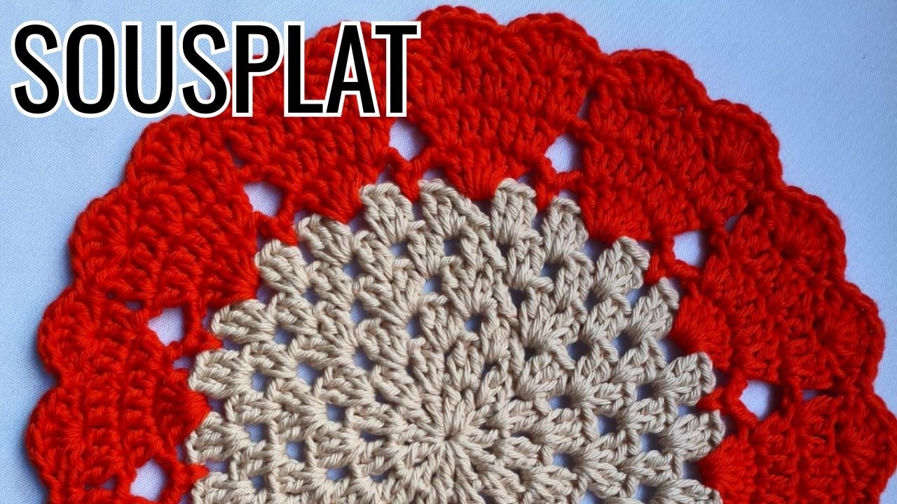 Sousplat de Crochê Simples Econômico e Elegante ideal para iniciantes