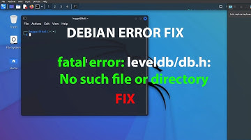 LINUX ERROR FIX: fatal error: leveldb/db.h: No such file or directory     #include "leveldb/db.h"