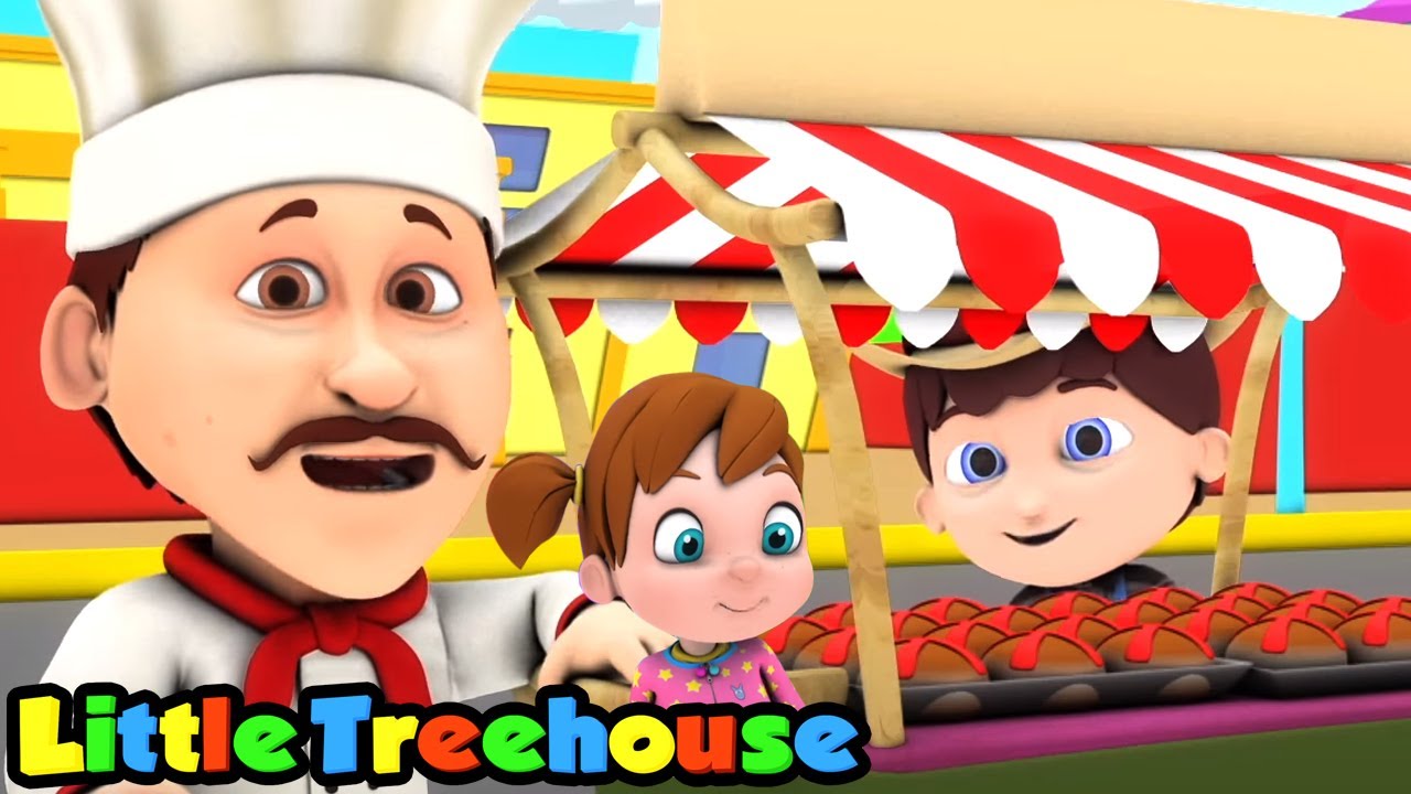 ⁣горячие булочки крест | потешки для малышей | Little Treehouse Russia | развивающий мультфильм