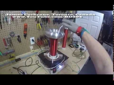Spark Gap Tesla Coil Faraday Glove Test