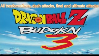 Dragon Ball z Budokai 3: All transformations, dash attacks, final and ultimate attacks screenshot 3