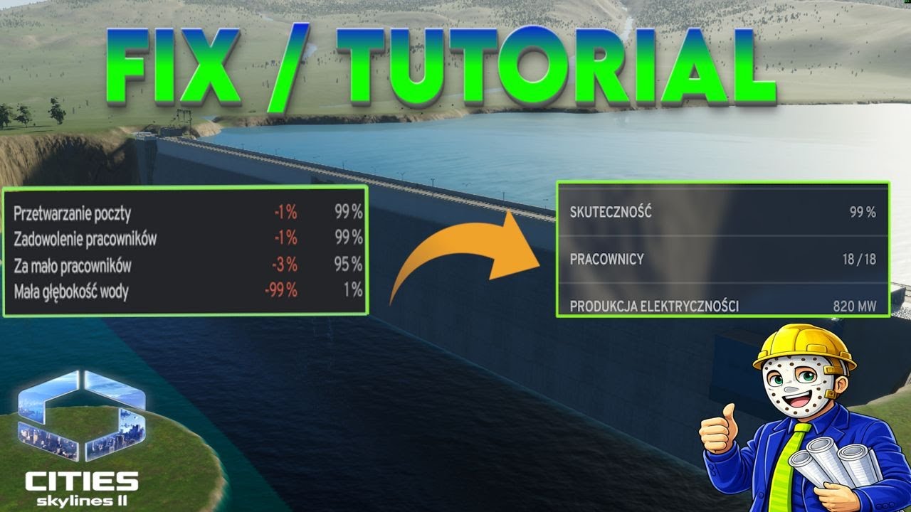 FIX😎 Mała Głębokość Wody !!! Czyli Jak Zbudować IDEALNĄ TAMĘ w Cities Skylines 2 🌊