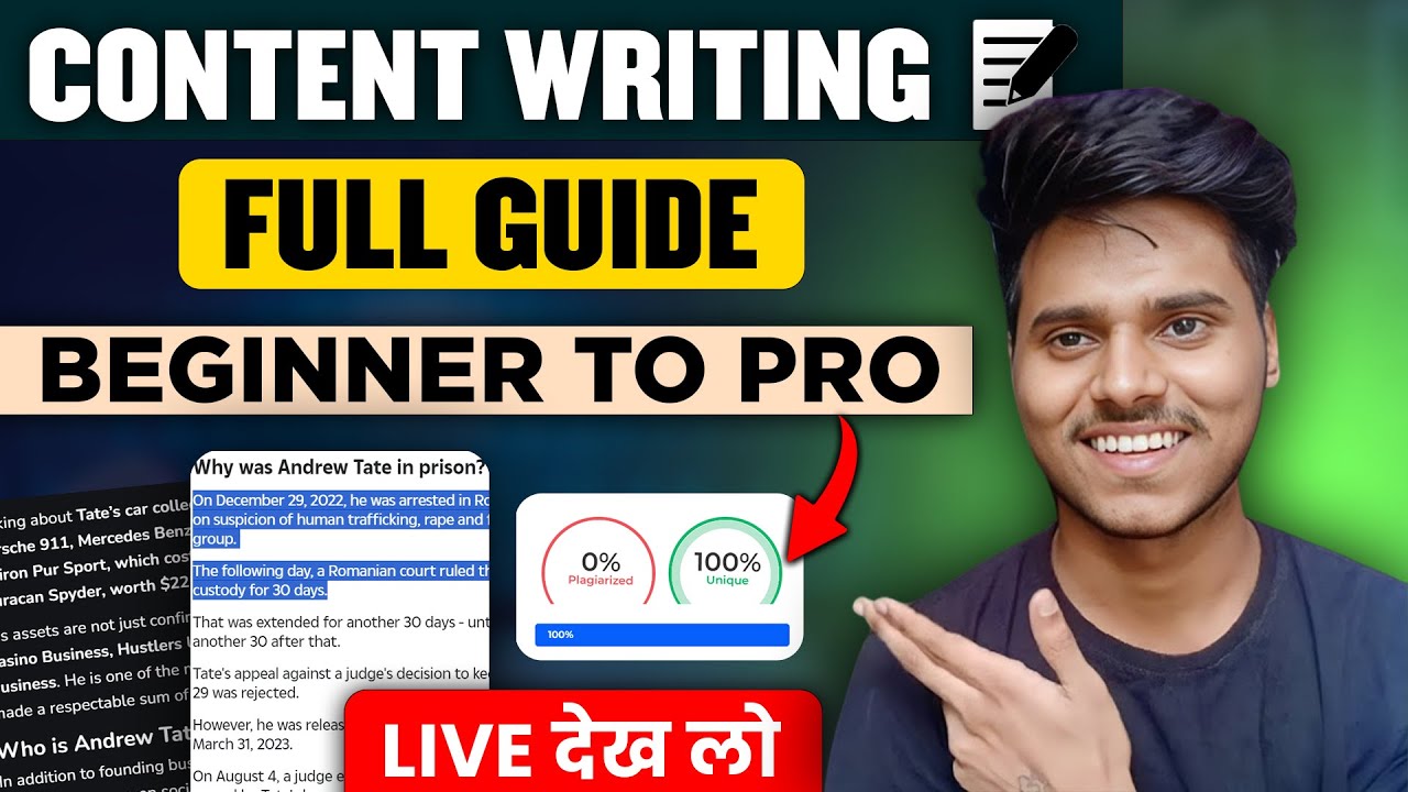 Content Writing Masterclass For Beginners 2024 | Content Writing Full Tutorial