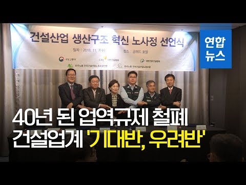 40년 된 업역규제 철폐에 건설업계 '기대반, 우려반' / 연합뉴스 (Yonhapnews)