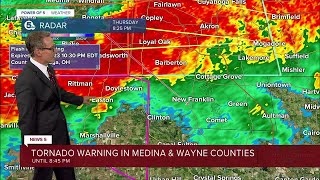 Tornado Warning issued for Medina and Wayne Counties
