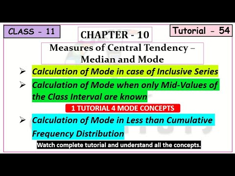 (54) Calculation of Mode through Arithmetic Mean and Median|4 MOST ...