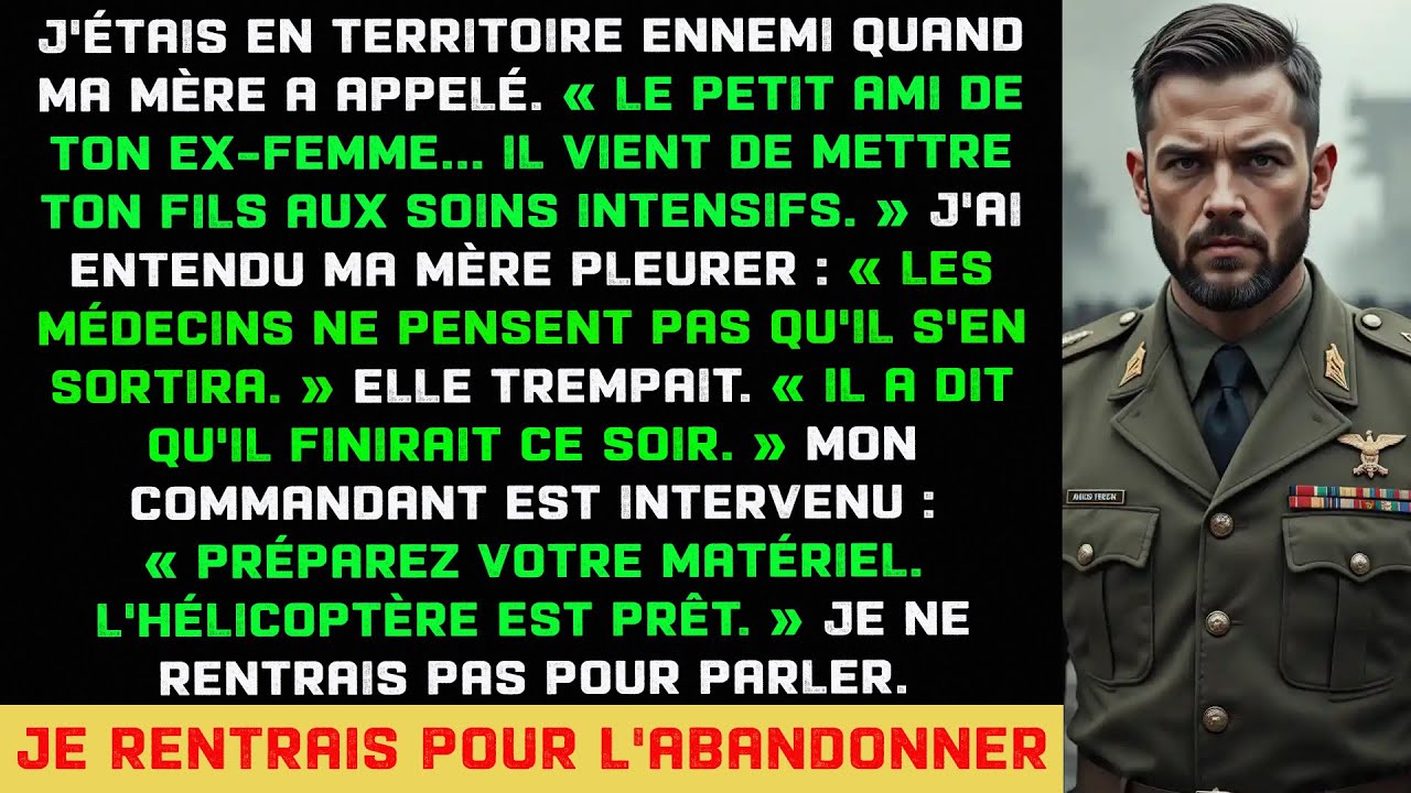 Mon fils mis en réa par le copain de mon ex… Mon commandant a réservé un hélico