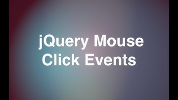 6 jQuery Mouse Click Events  | Online Training Download app from below link