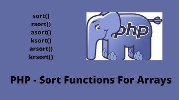 PHP - Sort Functions For Arrays
