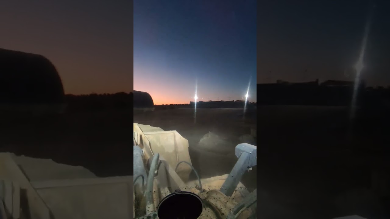 Sunrise on limestone quarry in France 🇫🇷