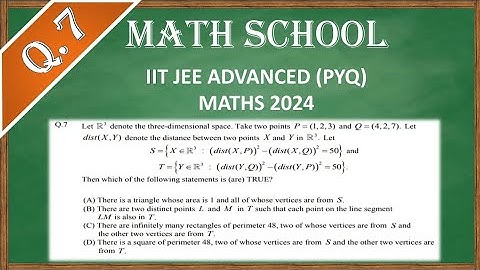 JEE Advanced 2024 Math solution (Q7) | IIT JEE (PYQ) | #jeeadvanced2024 #iitjeepyq #math #mathschool