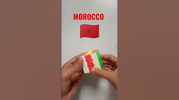 HOW TO MAKE A MOROCCO FLAG IN CUBE #RUBIC#SNACKTREND #TIKTOK