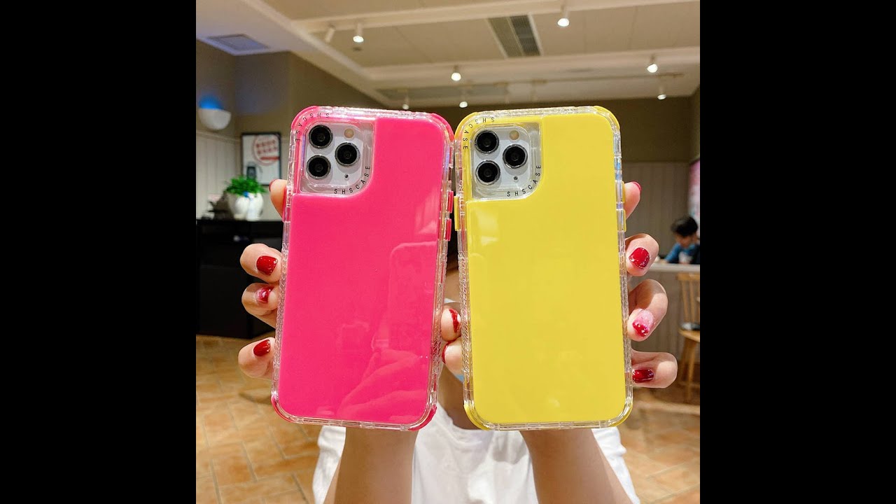 pple iPhone 12 Mini Case Anti-drop Solid Color Frame Protective Cover