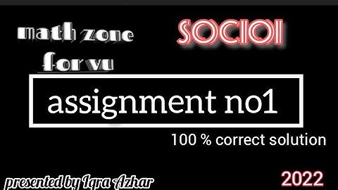 soc101 assignment 1 2022