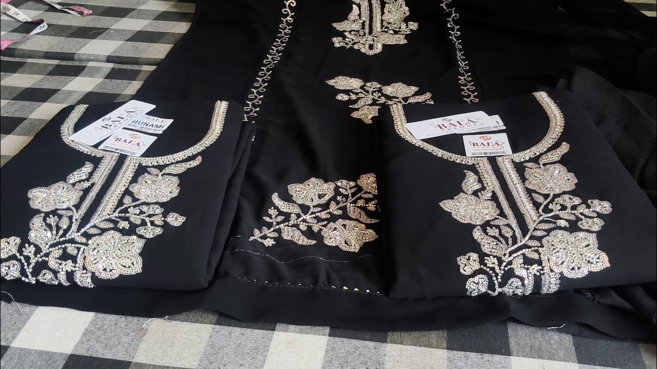 जेड ब्लैक कलर में सूट ओरिजनल पीस जॉर्जेट फैब्रिक order number 70821 35115 