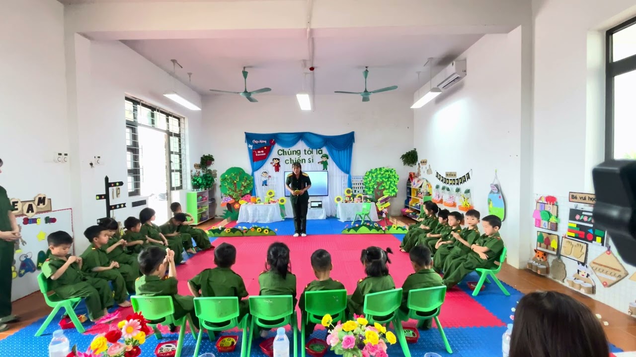 Giáo án âm nhạc “VĐTTTC: Cháu thương chú bộ đội”