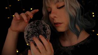 ASMR | "Shh, Relax" slow, gentle Fluffy Mic & cozy, soft Whispering - Fire Ambience screenshot 2