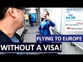 Flying to europe with no visa   airport hopping on multiple airlines