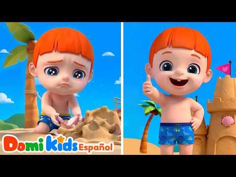 🏰 ¡El Bebé Está Triste! 😢 Se Cayó su Castillo de Arena | Canción Infantil | Domi Kids en Español