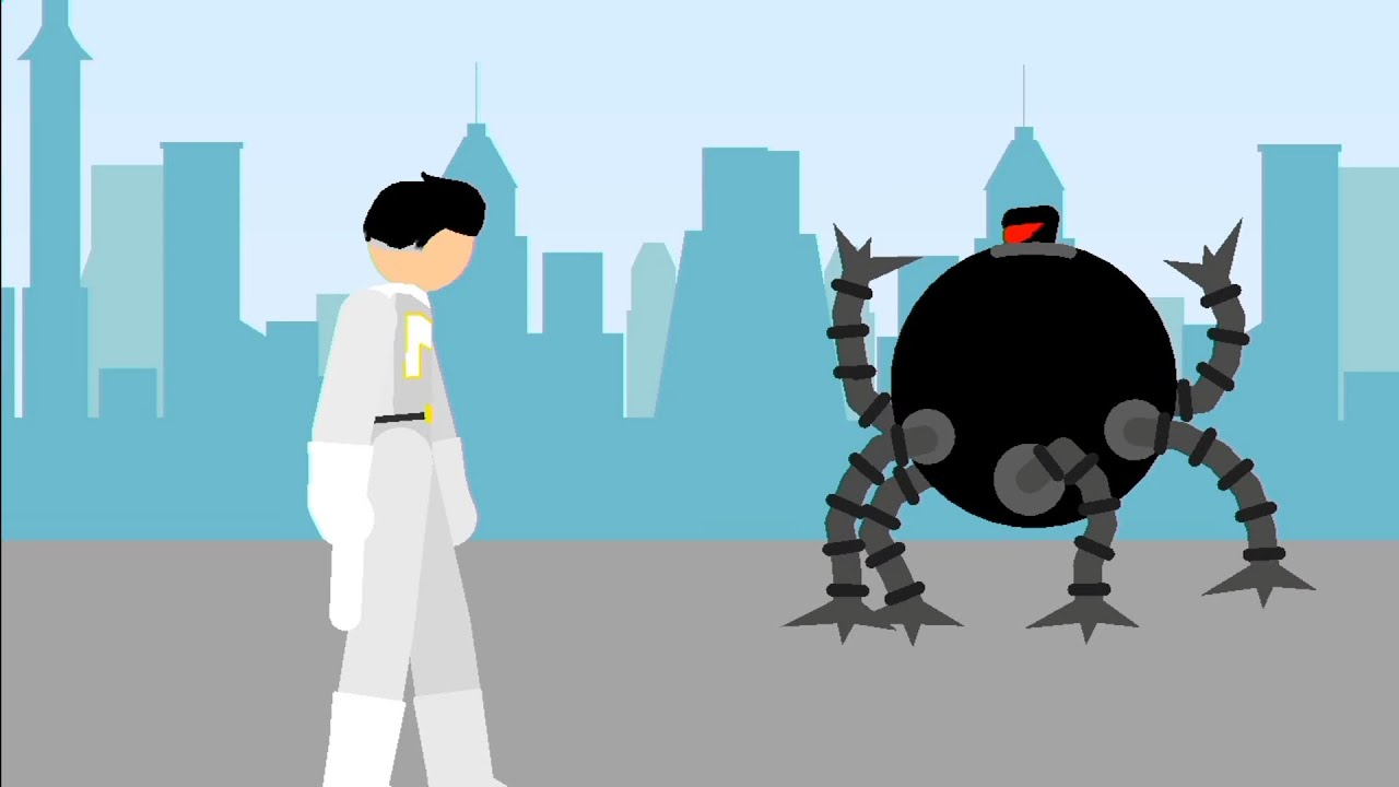 Metroman vs Omnidroide Vx-10 (Animación) Stick Nodes