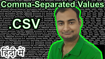 Comma Separated Values {CSV} Explained in HINDI {Computer Wednesday}