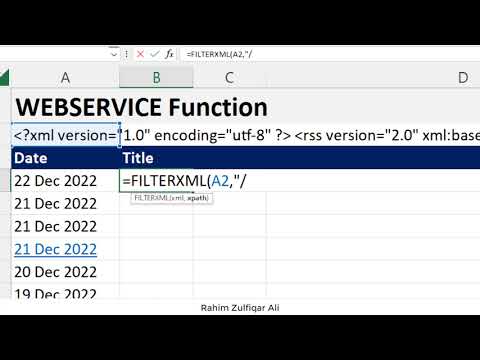 Retrieve Data from NASA Website RSS Feeds | WEBSERVICE & FILTERXML Function in Microsoft Excel
