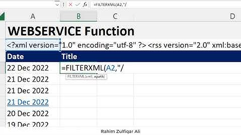 Retrieve Data from NASA Website RSS Feeds | WEBSERVICE & FILTERXML Function in Microsoft Excel