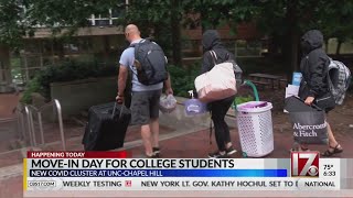Move-in day at UNC-Chapel Hill comes just after multiple COVID clusters discovered at school